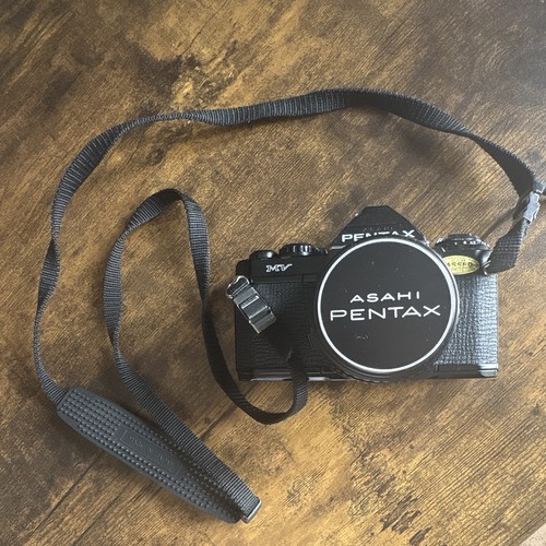Asahi pentax black 35mm slr - asahi,
