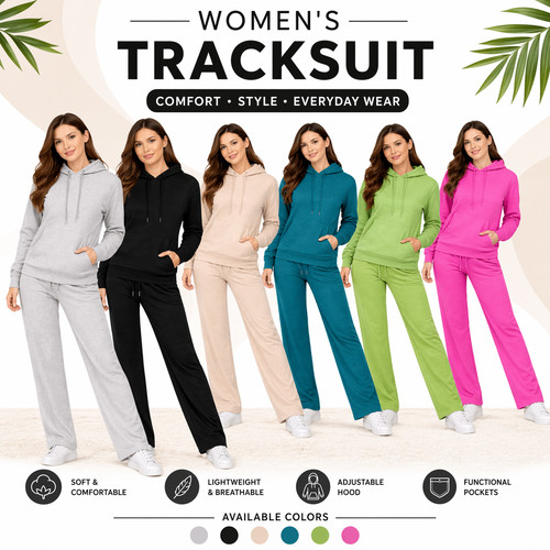 Womens tracksuit fleece hoodie - fleece,