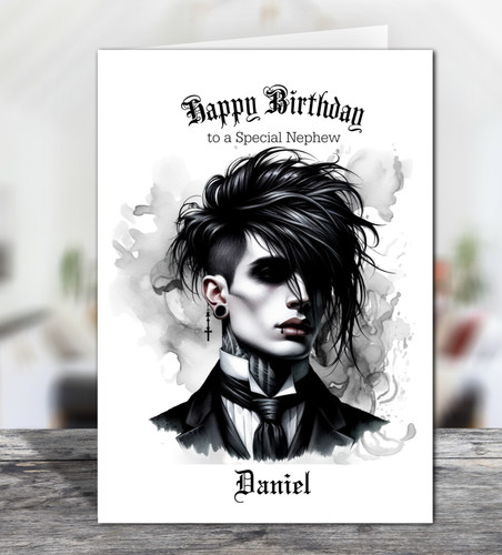 Personalised gothic boy glossy - personalised,