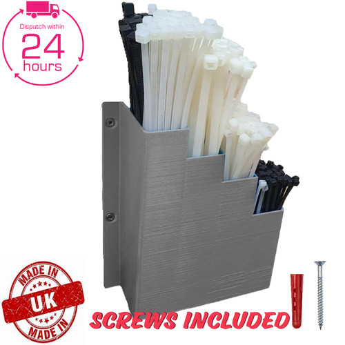 Grey cable tie holder zip - tie,