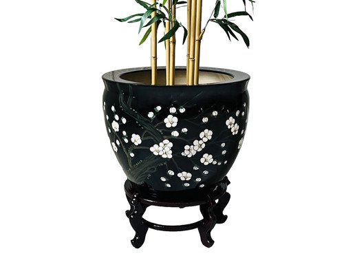 Hand painted blossom fishbowl - painted,