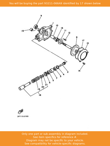 Yamaha ring 93211 066a9 - 93211-066a9, oem
