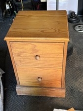Pine wooden filing cabinet