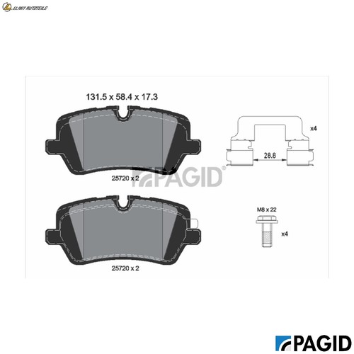 Brake pad set disc - set,