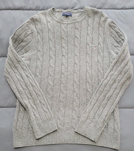 Mens gant cable - crew, neck