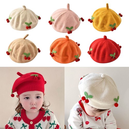 Knit bonnet baby beret - knit,