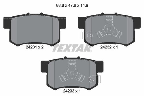 Rear brake pad - brake, honda