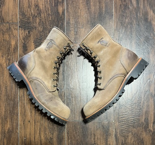 Chippewa brown lace boots - lace,