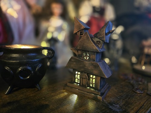 Haunted house led lit - house, ornament