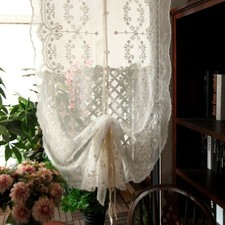 Linen embroidered  curtain