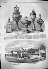 Old Antique Print 1861 Art