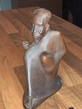 African wooden carving man - wooden,