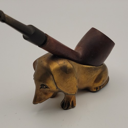 Antique dog figurine - antique, tobacco