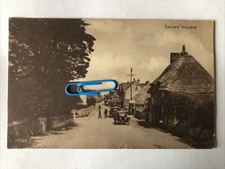 Selsey Village Animated Street View Vintage Cars, Bus. Photochrom Posted 1924