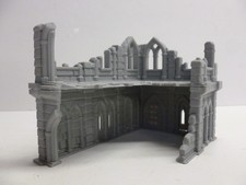 OO 00 HO gauge (G) 2 storey derelict castle / abbey grand house / church section