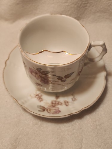 Vintage mustache mug - mustache, plate