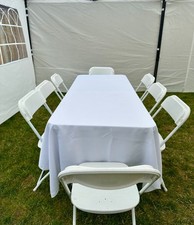 Folding Plastic Chairs White (For Hire only Pls call me +447539430559 )