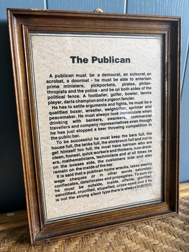 Vintage framed the publican - framed,