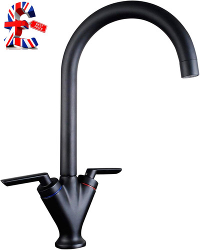 Kitchen tap dual - tap,, lever
