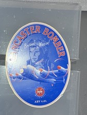 THWAITES brewery LANCASTER BOMBER cask ale beer pump clip front plane aircraft