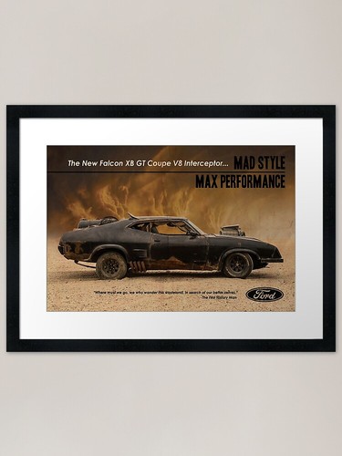 Mad max interceptor framed - mad,