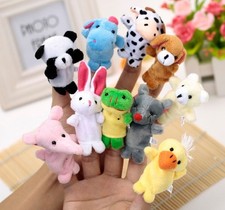 10x Finger Puppets Animals Sets Plush Toy Finger Hand Doll Kids Children Gift