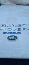 Used Range Rover Black & Silver Metal Grill Badge, Letters, Evoque Badge