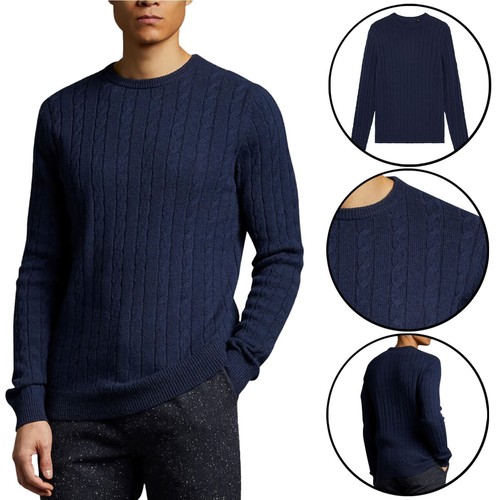 Store mens cable knit crew - ex-store,