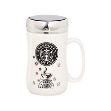 NEW STARBUCKS TRAVEL MUG CERAMIC COFFEE TEA CUP LID WORK HOT COLD DRINKS UK