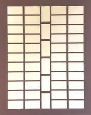 STANDARD SIZE 50 CIGARETTE CARD MOUNT 44H/6V or 6H/44V - Black Green Maroon Blue