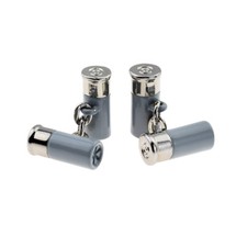 Silver & Grey Shotgun Cartridge Cufflinks - X2PSN268B