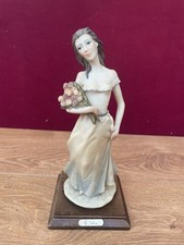 A Belcari Figure / Figurine - Lady Carrying Flowers - in Good Condition