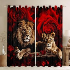 Lion Curtains for Bedroom (2