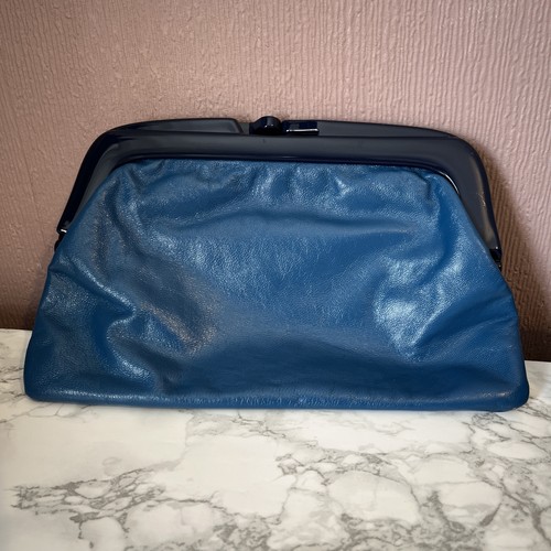 Vintage italian leather navy - vintage,