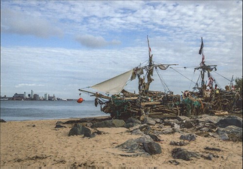 Driftwood ship art - driftwood,