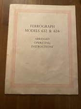 632 & 634 - Tape Recorder -