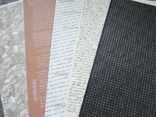 VINTAGE STYLE TEXT Shabby Chic A4 Sheet Backing Papers CARD MAKING/SCRAPBOOKING 