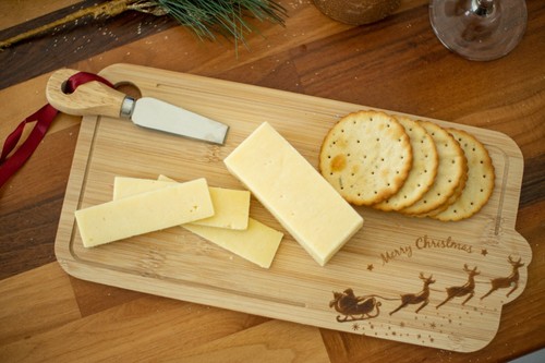 Christmas wooden cheese board - christmas,