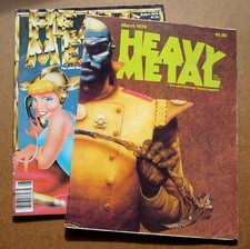 Heavy Metal Magazine x 2 March 1978 & August 1979 Corben Moebius Etc VF+