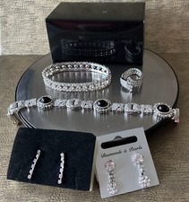 Various Costume Jewellery - 2 Bracelets, A Ring, And 2 Pairs Earrings