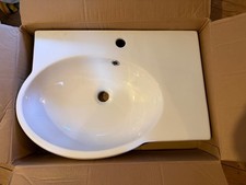 White Ceramic Corner Basin