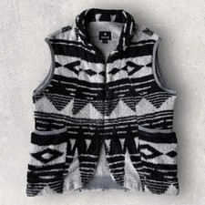 Snow Peak Geometric Fleece Vest White/Black Size M – Japan import