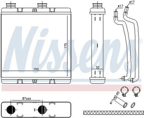 Fits nissens 707173 heater - fits,