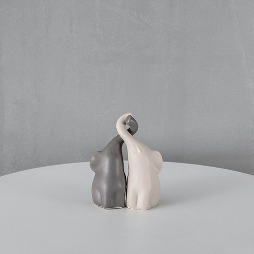 Ceramic elephant figurines - ceramic,