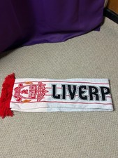 Liverpool Football Club Scarf White Red You'll Never Walk Alone Memorabilia