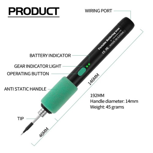 Cordless soldering iron kit - soldering,