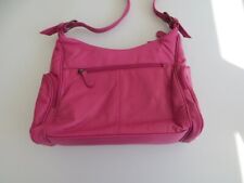 LUCA BOCELLI SHOULDER BAG - BRIGHT PINK SOFT LEATHER