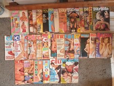 33 girlie magazines :club,fiesta,men only, penthouse,razzlw,knave,escort.