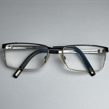 Davidoff Eyeglasses Glasses Frames Black Square Half Rim 58-18-140 MPN 99304-610