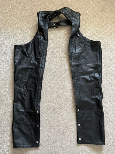 Stonehead black leather chaps - black,
